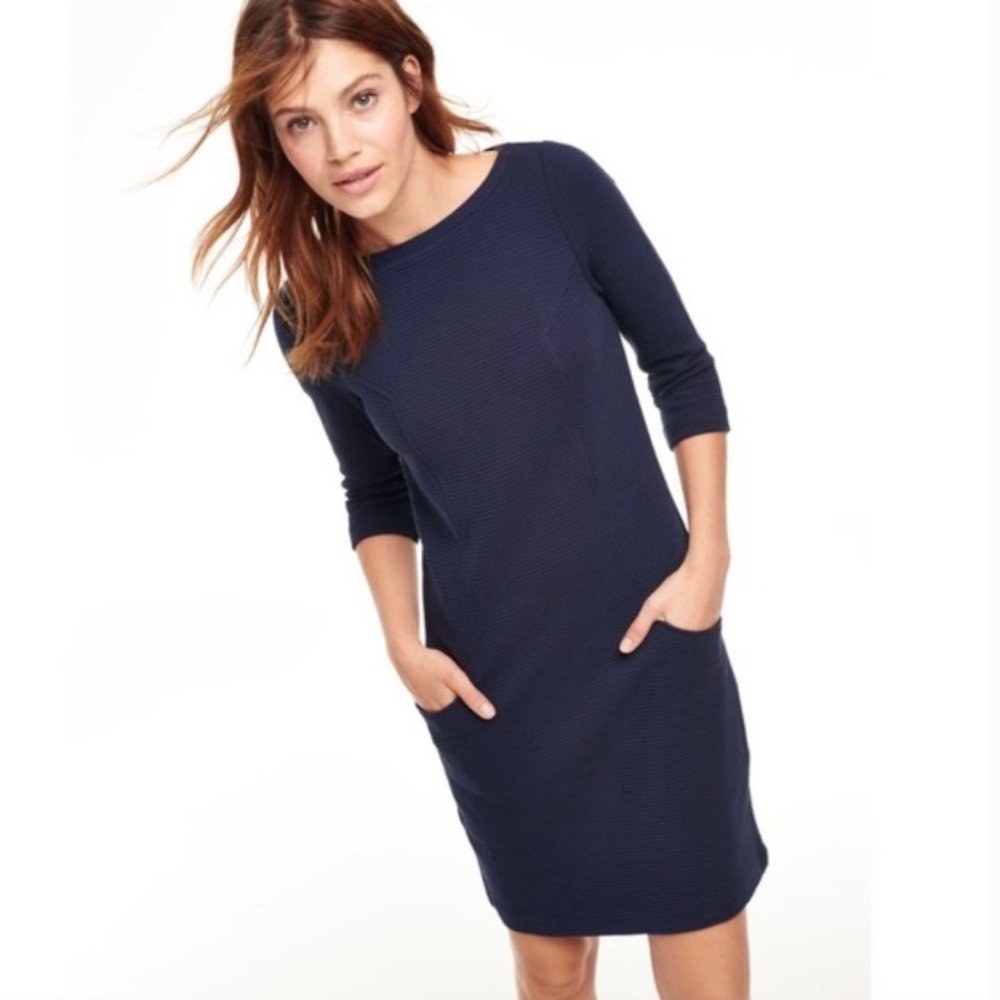 Boden Ottoman Shift Dress, Navy 8L